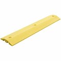 Plastics-R-Unique 21048SBYL 2'' x 10'' x 4' Yellow Plastic Speed Bump with Channels 46621048SBY